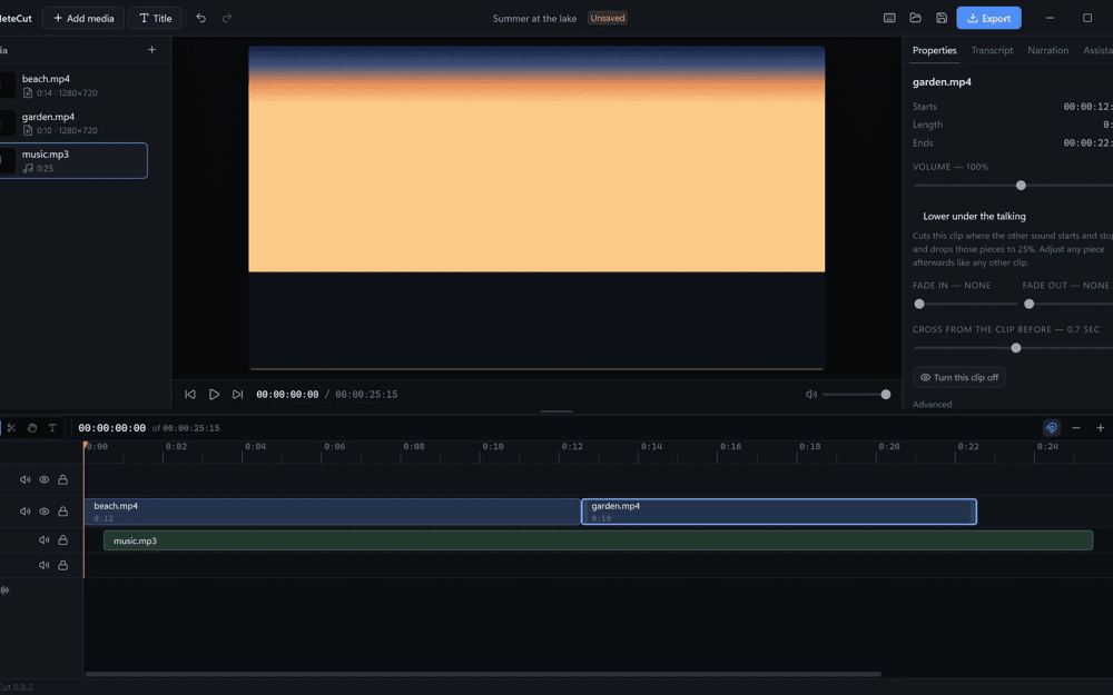 MeteCut — The easiest way to edit a video.